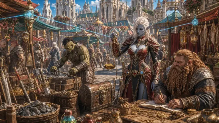 Konzeptbild 1 des Lineage2AI-KI-MMORPG